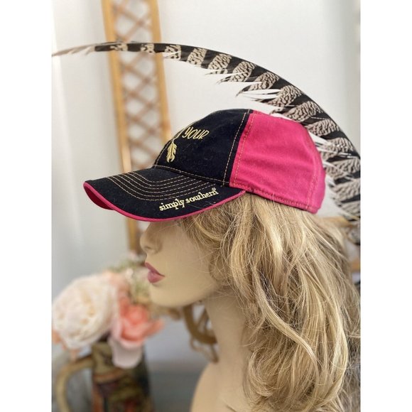 Simply Southern Follow Your Pink Cotton Women's Adjustable Cap Hat Outdoors EUC - Picture 11 of 12